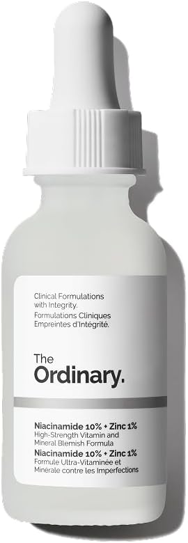 The Ordinary Niacinamide 10% + Zinc 1% Anti-Redness Serum, 1 fl oz, Clinical Formulations with Integrity