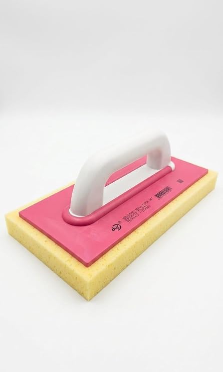 DYR Profesyonel Süngerli Mala - Ergonomik Plastik Saplı Derz Temizleme Malası, Fayans Seramik ve Doğal Taş Yüzey Temizlik Süngeri, İnşaat Sıva ve Derz Dolgu Bitirme El Aleti