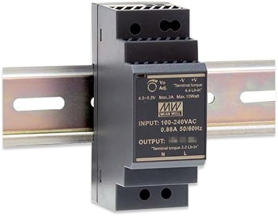MEAN WELL HDR 30W 12V 2A Switching Power Supply， AC Single Output DIN Rail HDR-30-12 Ultra Slim Step Shape Power Supply Driver Transformer