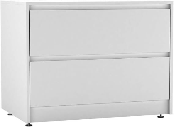 URBNLIVING 2 Drawer Chest Storage Unit H60xW80xD51.5cm White