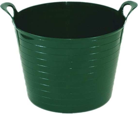 Easy Shopping® 45 Litre Large Flexi Tub Multipurpose Storage Solution for Home Garden Flexible Plastic Rubber Container Bucket In Several Colour MADE IN U.K. (Green)