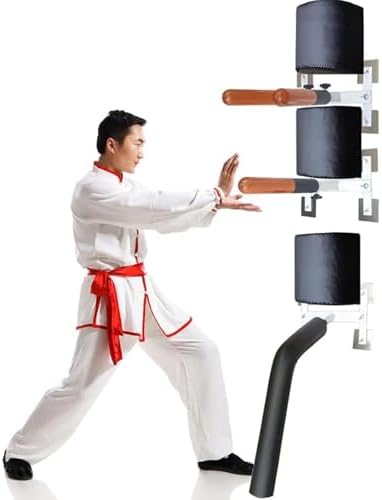 Wing Chun Dummy Wooden Man Pile, Portable Wing Chun Dummy, Wall Mounted Dummy Home Martial Arts Training Device, Hang It on a Home Wall or on a Marble Surface