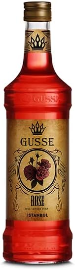 GUSSE Bütün Aromalarda Kokteyl Şurup Çeşitleri 700 ML , Kokteyl Şurubu, Kahve Şurubu, Aroma, Tatlandırıcı şurup, Gazlı içecekler ve Çaylar İçin Aroma verici (Gül)