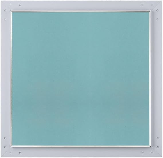 Plasterboard Access Panel - Inspection Hatch Revision Door - Tile Access Panel, Fuse Box Cover, Ceiling Panels & Loft Hatch - with White Aluminium Frame (300 X 600)