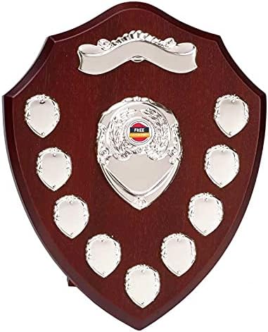 TROPHIESPLUSMEDALS Triumph Silver Annual Presentation Shield, 30.5cm