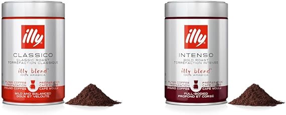 illy Classico Filter Coffee, Medium Roast, 100% Arabica Coffee Beans, 250g, Pack of 1
