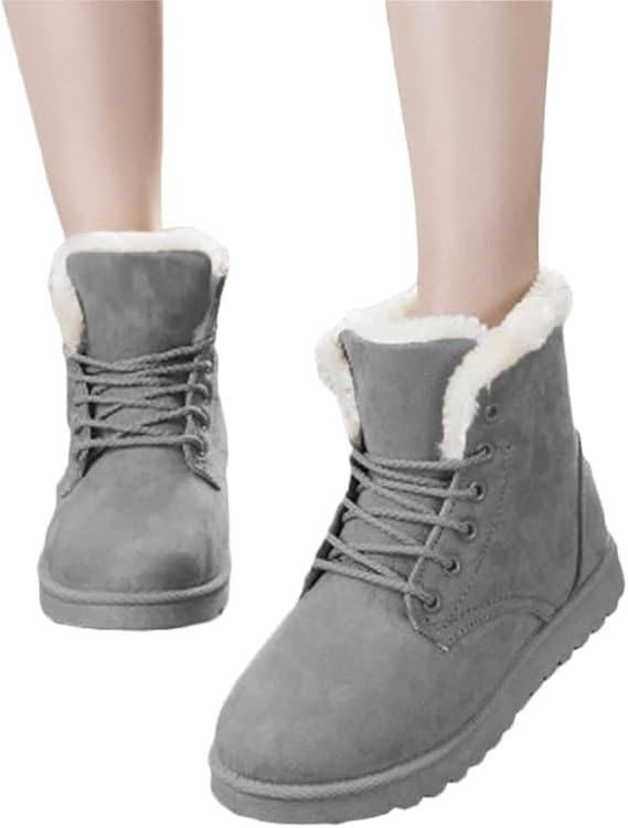 Boots Women's Snow Boots with Lining Warm Cosy Snow Winter Boots Women's Boots Winter Boots Wool for Comfort Warm Waterproof Winter Shoes