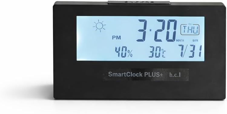b.c.l Smart Clock Plus Black Digital Clock Table Clock Temperature Humidity