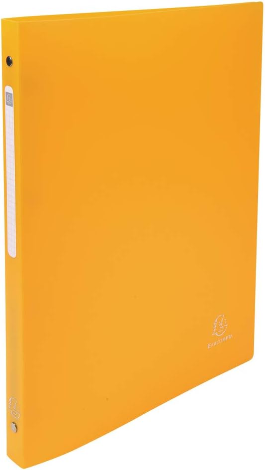Exacompta - ref. 51299E - 1 flexible binder with OPAK label - 4 round rings, diameter 15 mm - Spine 20 mm - External dimensions: 32 x 25 cm - A4 file format - 10 random colors