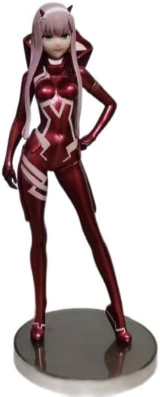 REOZIGN Zero Two Figures, Red Driving Uniform Standing Zero Two Anime 24 cm/9.4 Inch Model Game Handmade Character Decoration Gift