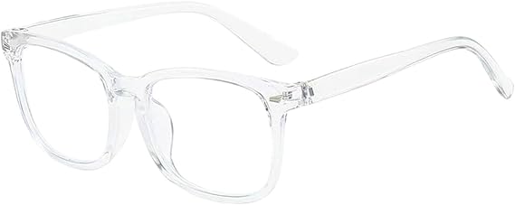 Blue Light Blocking Glasses for Women Men, Clear Frame Clear Lens Computer Gaming Eyewear, Anti Eyestrain UV400 Protection Anti Glare Lightweight TR90 Unisex Glasses for Screen Use