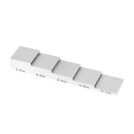Thickness Calibration Block 5 step test block thickness：0.100” 0.200” 0.300” 0.400” 0.500” size：4”*0.8” 304 stainless steel or 6063 Aluminium block(304 Stainless Steel)
