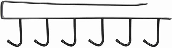 Multifunction Kitchen Storage Rack - Hanging Hook, Cu Oard Shelf Organizer in Black (Black)