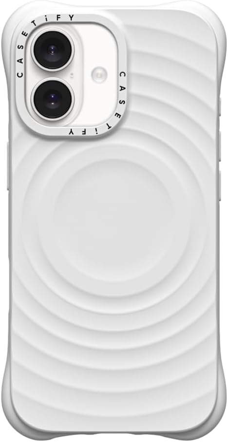 CASETiFY Ripple iPhone 17 Case [Soft Touch/Lightweight/Compatible with Magsafe] - White