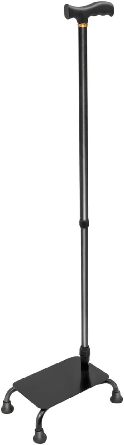 Stair Climbing Assist Cane, Adjustable Walking Stick for Seniors, 10 Level Height Adjustment 85-105cm Stair Lift Aid, Sturdy Aluminum Alloy Quad Cane, Stair Walker for Elderly