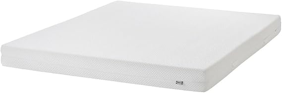 Double bed, white, 140x200 cm, hard
