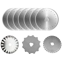 45mm Round Blade Roulette Disc Fabric Cardboard Cutter 10 Pieces Replacement Knife Complete Cutting Set