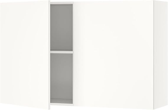 Mutfak duvar dolabı, beyaz, 120x75 cm, 2 kapaklı