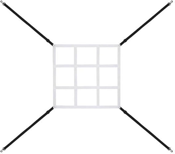 Adjustable Strike Zone Target, 2 Sizes, Baseball & Softball Practice Net System, Improves Throwing and Hitting Accuracy, Woven Nylon for Training(white)
