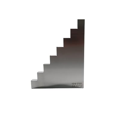 Thickness Calibration Block 1018 steel 8 Step Calibration Block for Thickness Meter(25 50 75 100 125 150 175 200mm)