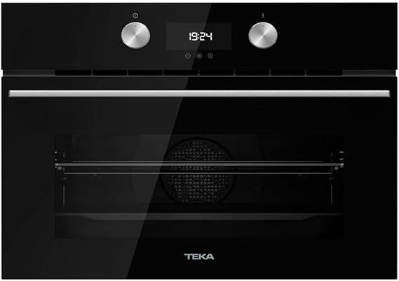 Teka HLC 8400 – Compact Multi-Function Oven 45 cm, Urban Colors Edition, HydroClean PRO Cleaning System, 9 Cooking Functions, Glass Black [Energy Class A+]