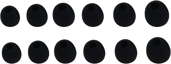 12PCS 6 Pairs Replacement Earbuds Ear Tips Silicone for In Headphones Headphone Accessories