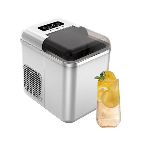 Ice Maker Machine Countertop Large Countertop Ice Cube Maker with Ice Scoop and BasketSelf-Cleaning Ice Maker 2 Ice Cube Sizes 9 Ice Cubes in 10 Mins
