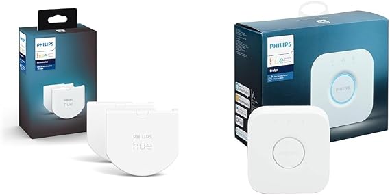 Philips Hue Smart Wall Switch Module Twin Pack. Works with Alexa, Google Assistant and Apple Homekit & Bridge. Smart Home Automation Works with Alexa, Google Assistant and Apple Homekit.