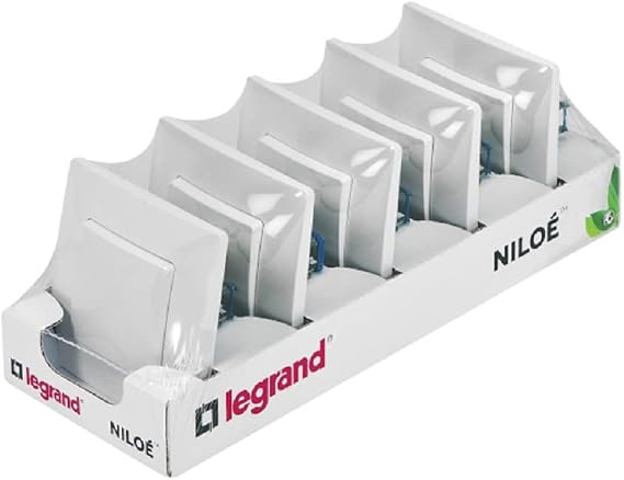 LEGRAND Pack 5 Inter Switch 10A Niloé Monobloc, Complete White 396431