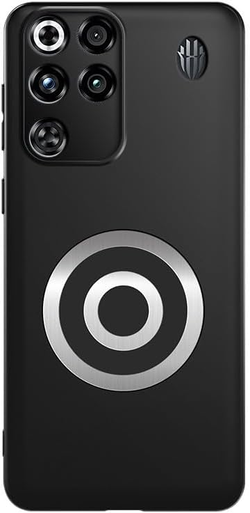 Nubia RedMagic 8/Pro/+ Compatible Phone Case, Brass Heat Dissipation Design, Silicone Matte Finish, Full Metal Graphene Shockproof Case Black, Nubia RedMagic 8