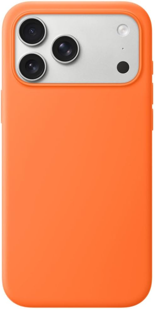 Coverzone İphone 17 Pro Max İle Uyumlu Özel Üretim Leke, Parmak İzi Tutmayan Silinebilen İçi Kadife Lansman Silikon Premium Telefon Kılıfı LK1 Turuncu