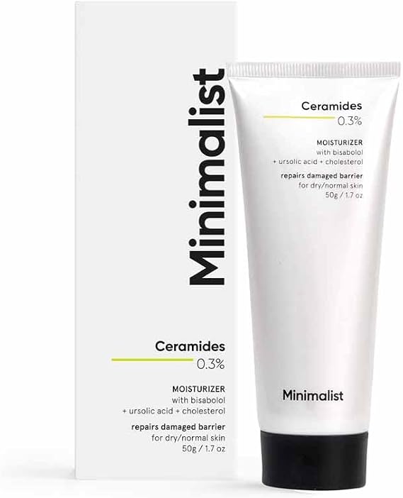 Minimalist 0.3% Ceramide Moisturizing Cream For Barrier Repair & Deep Moisturization | Daily Repairing Face Moisturizer For Normal Dry Skin, 30 g (Pack of 1)
