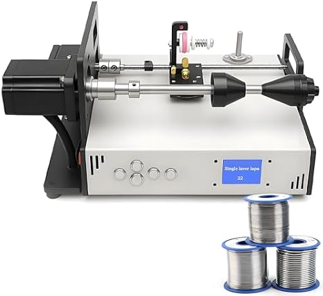 Industrial Automatic Coil Winding Machine – Adjustable Digital Control Copper Wire Winder for Copper Enameled Solder Metal Wire