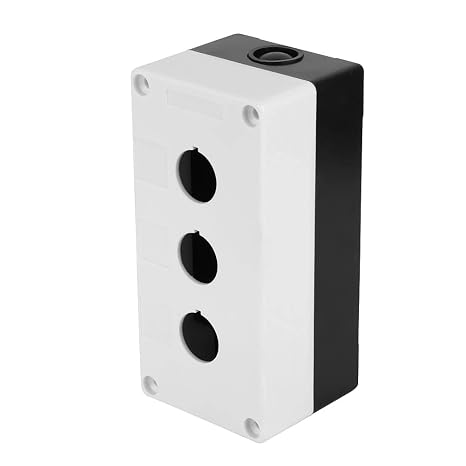 1 Unit BX3 22mm Push Button Switch Box Push Button Switch Control Box 3 Hole Push Button Switch Box Dustproof Waterproof Protective Box (White)
