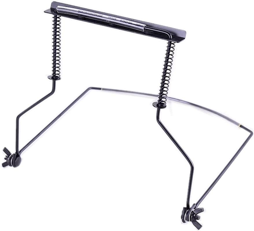 OriGlam Harmonica Holder Harmonica Neck Holder Stand, Harmonica Mouth Organ Metal Frame Adjustable for 10 Hole Harmonica,Black