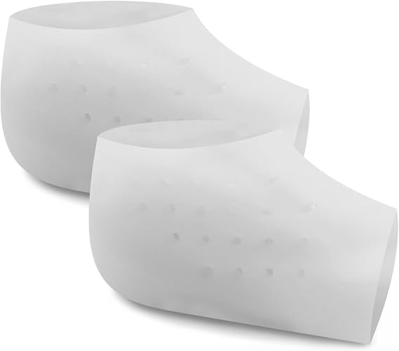 Invisible Height Increased Insoles, Rubber Soft Height Increase Gel Sleeves, Unisex Invisible Inner Heightening Insole, Invisible Heel Protectors for Women Men Size 33-46 (5cm, White)