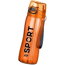 Pipetli Sporcu Okul Su Matarası - 750 ml - Suluk PP (Turuncu)