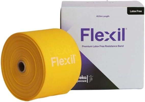 Flexil Resistance Band | 45.5M | Latex-Free | Home Gym Equipment | Strength Training and Physical Therapy