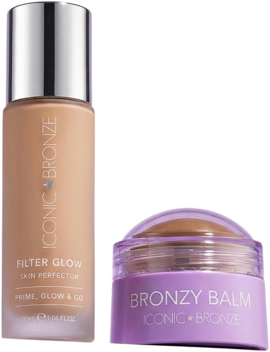Iconic Bronze Base & Bronze Bundle, Honey Haze Bronzy Balm & Light Filter Glow Set
