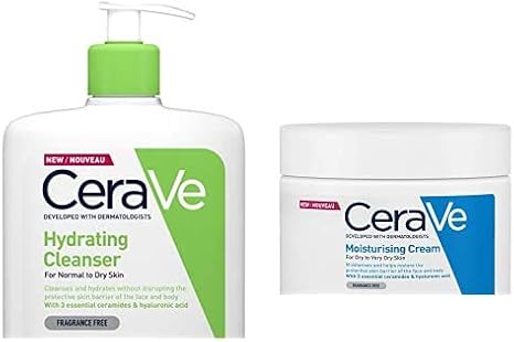 CeraVe Hydrating Cleanser with Moisturising Cream Bundle