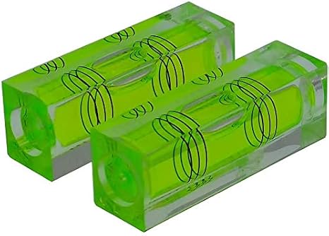 umei High Precision Mini Level Bubble Small Horizontal Bubble Three Line Horizontal Pearl Level 2PCS (52X18X15mm)
