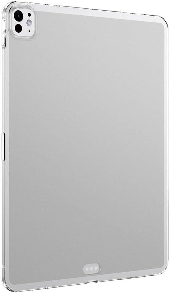 Aksesuarcim Apple iPad Pro 13 2025 M5 ile Uyumlu Kılıf Şeffaf Silikon Yumuşak Esnek İnce Tablet Kılıfı Renksiz
