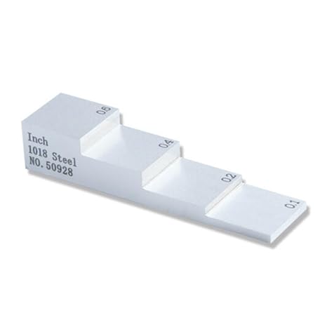 Thickness Calibration Block 4 step test block 1018 steel calibration block 0.1"0.2"0.4"06" test block Carbon Steel block
