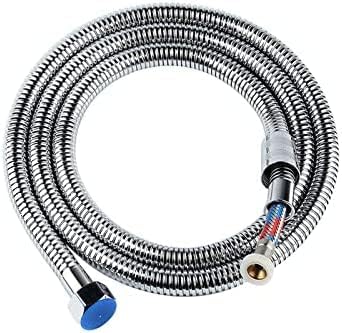Berev 150 cm Ekonomik Duş Spirali/Patlamaya Dayanımlı Hortum, El Duşu, Başlık, Set, Takım ve Kamp Otdoor Sistemleri ile Uyumlu/Örgülü İç EPDM Borusu