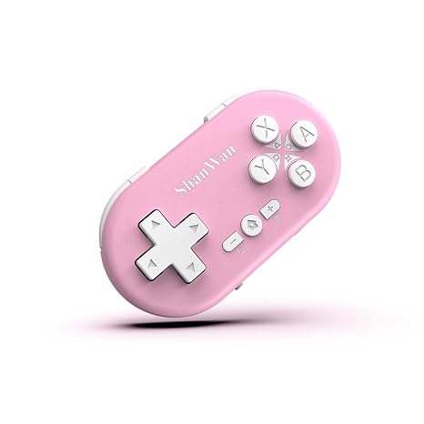 ShanWan Bluetooth-Gamepad Mini-Wireless-Controller für Switch Windows Android iOS und PS 4 (Rosa)