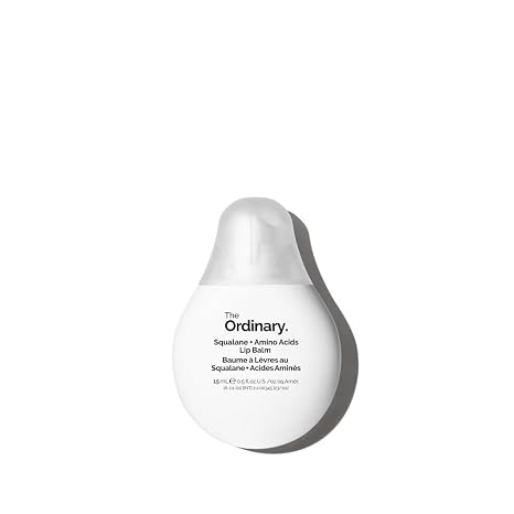 The Ordinary Squalane + Amino Acids Lip Balm, Moisturizing Balm with Squalene + Amino Acids, Lips, Elbows and Cuticles, 15 ml
