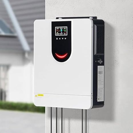 Inverter Pure Sine Wave Hybrid Solar Inverter with MPPT 80A Solar Charger, AC Charger, LCD Display, PV Array MPPT Voltage Range 60-450VDC for Off Grid Home RV Camper