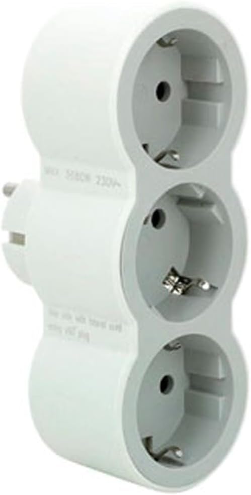LEGRAND Adapters 3 Front Sockets 2P+T Horizontal, Thief Bl/Light Grey
