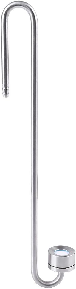 CO2 Diffuser 9 Inch Stainless Steel Rium CO2 Diffuser CO2 Atomiser Diffuser Carbon Dioxide Diffuser with U-Shape Connection Tube for Rium Plants Water as