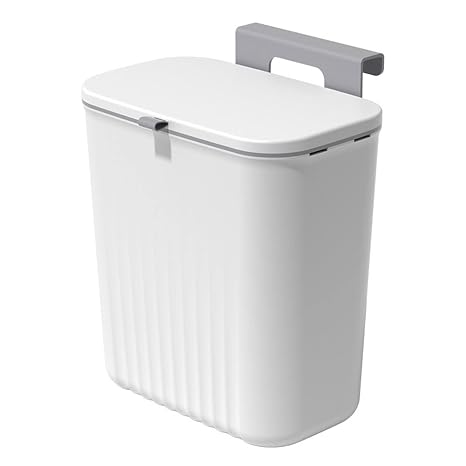Bins for Kitchen, Under Sink Bin with Cover, 9.5L Under cupboard Trash Can